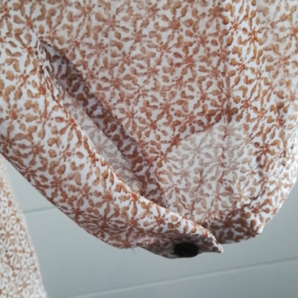 LOFT Sheer Brown & Black Blouse- NWT - Picture 11 of 14